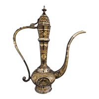 آفتابه گلاب پاش برنجی برنزی مدل طرح وایت سایز 16 اینچ
