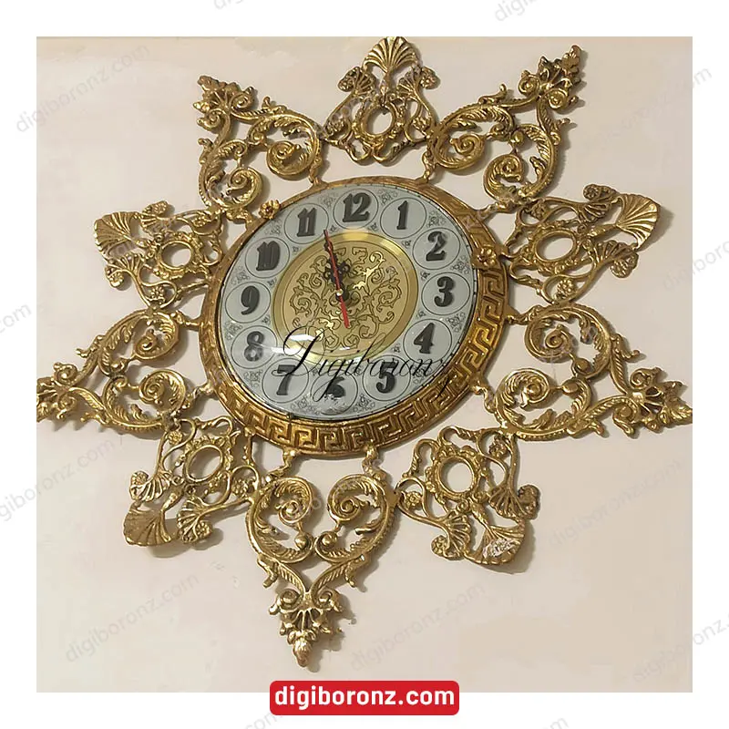ساعت برنجی برنزی مدل ده پر ساده