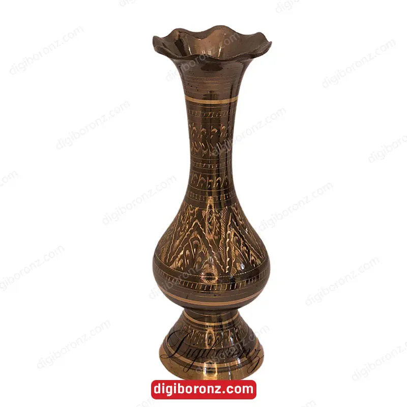 گلدان برنجی برنزی مدل پاکیزه سایز 8 اینچ